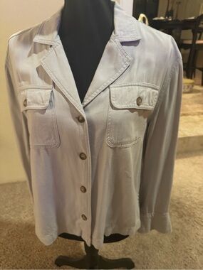 Max Jeans Light Lavender Button-Front Utility Jacket